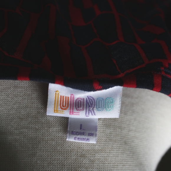 Women’s Bold Red/Navy Mid Dress - Fit & Flare (L) - Picture 4 of 5